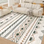 Area Rug Living Room Rugs 8×10 Large Soft Boho Geometric Rug