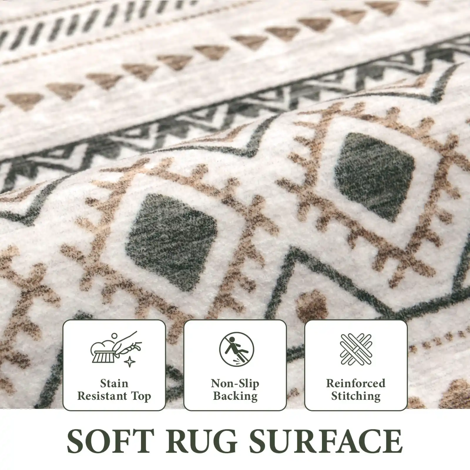 Area Rug Living Room Rugs 8×10 Large Soft Boho Geometric Rug unboxing