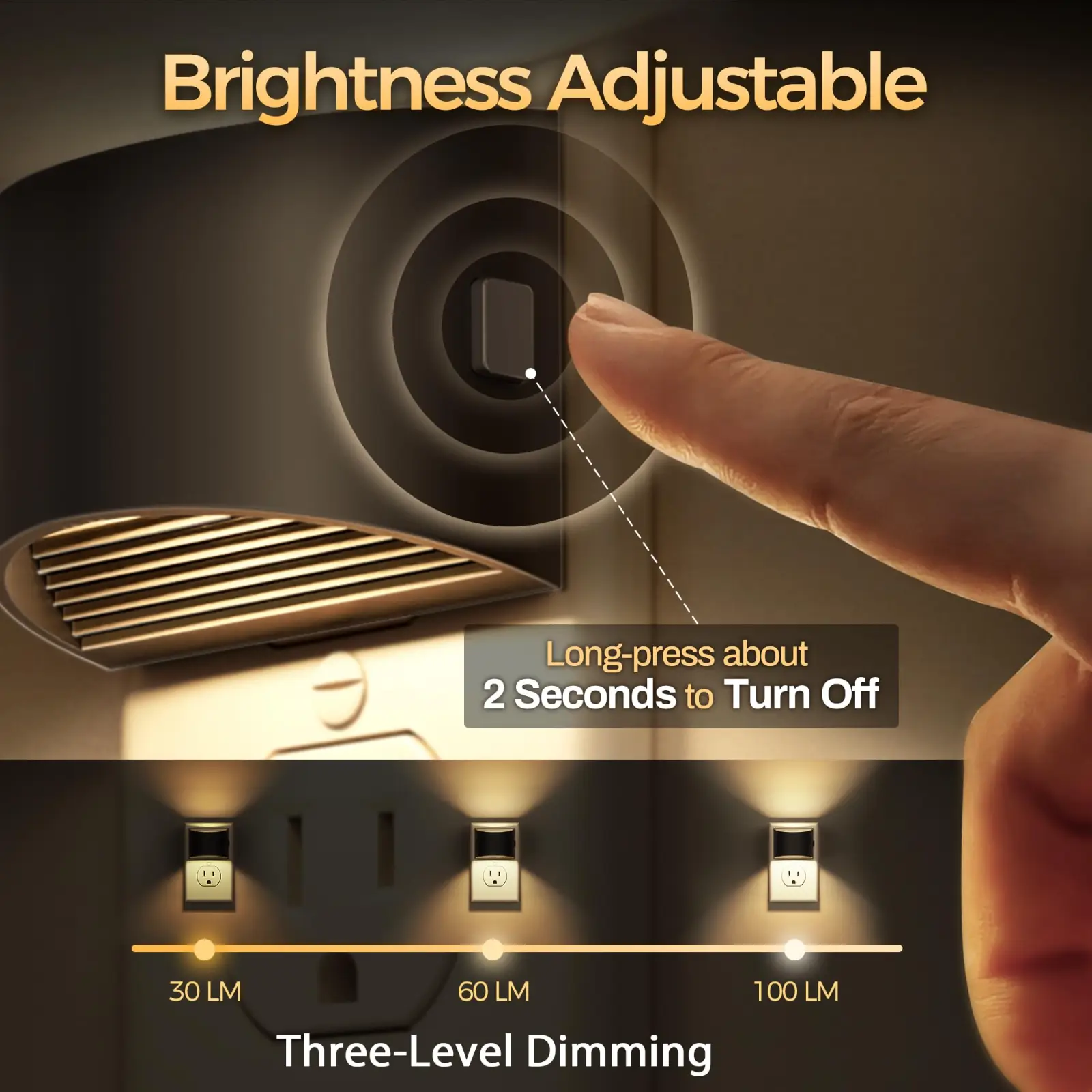 DORESshop LED Night Light Night Lights Plug into Wall texture