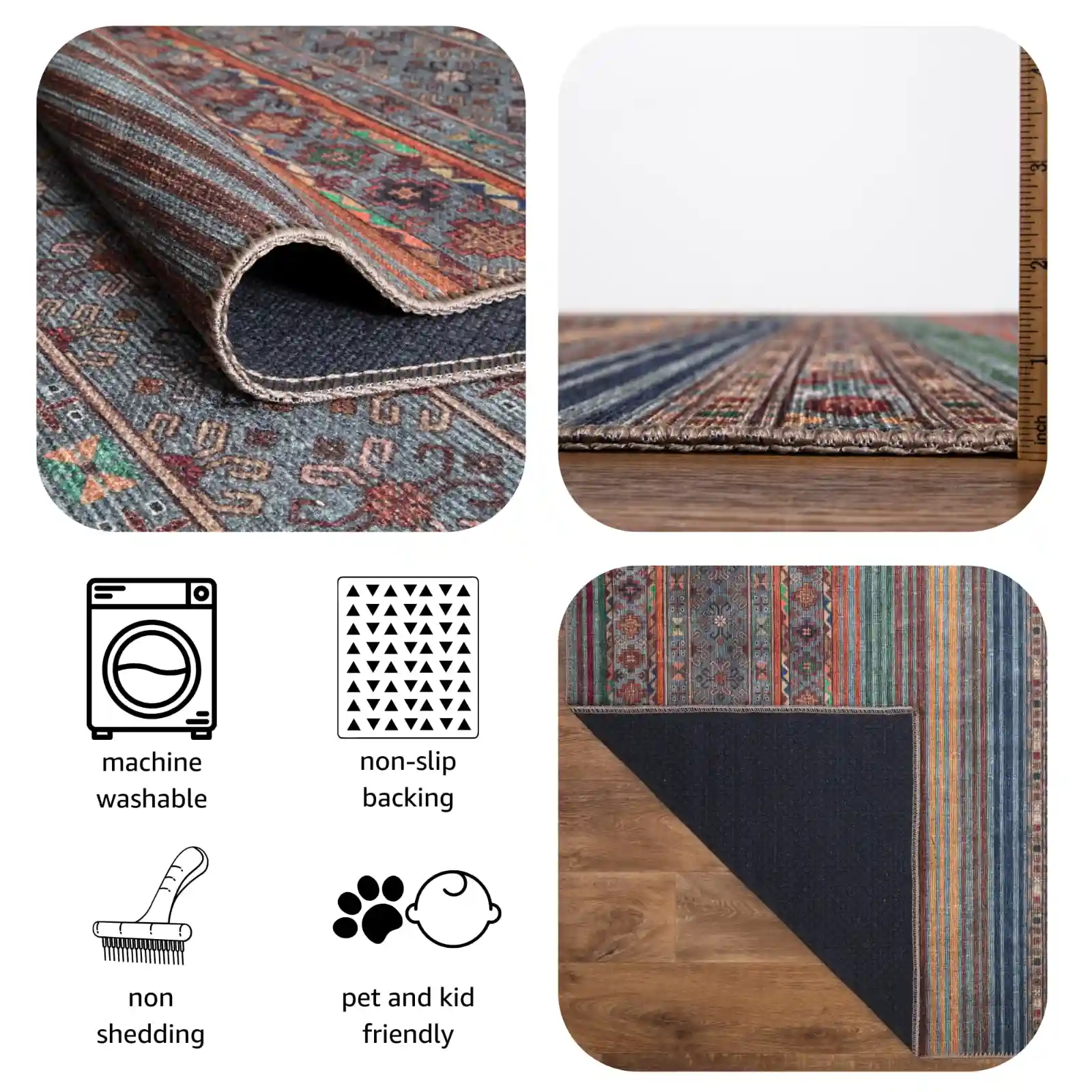 Keen Home Design 48″x72″ Rug – Machine Washable Area Rug unboxing
