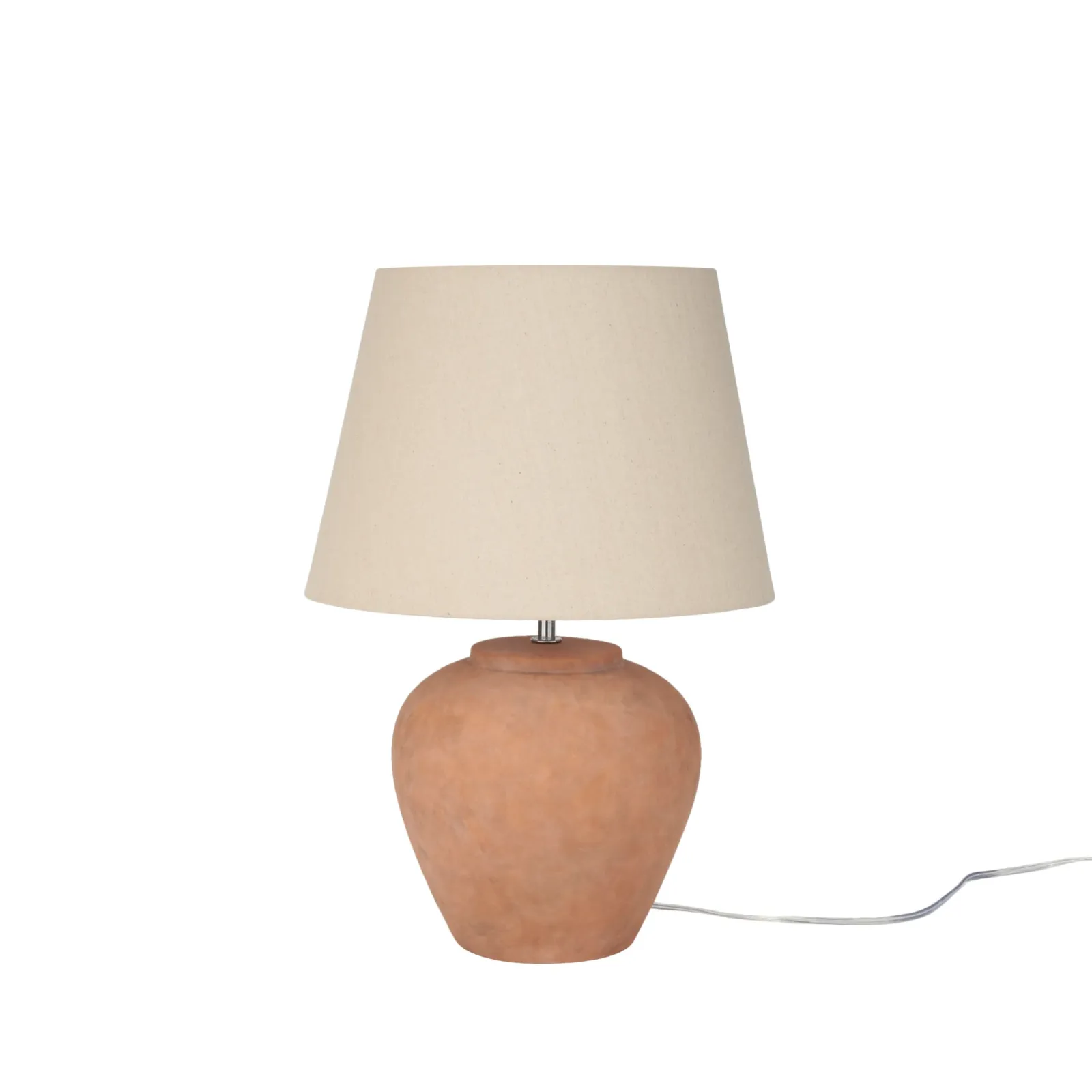 Nourison Home 20″ Rustic Terracotta Ceramic Table Lamp features