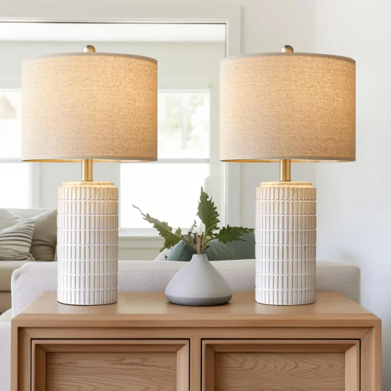 PoKat 23″ Modern Ceramic Table Lamp Set of 2 review