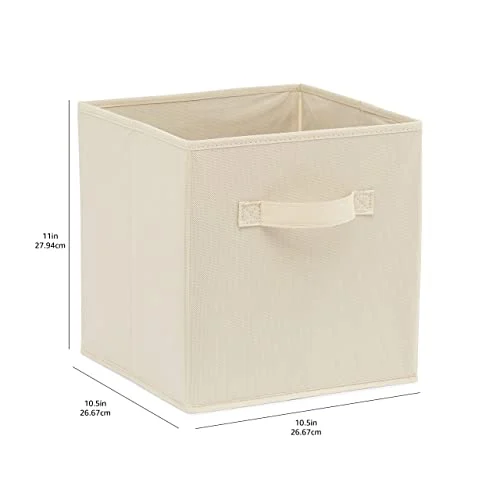 Amazon Basics Fabric Storage Cubes – Sturdy Organizer Bins Set of 6 features