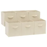 Amazon Basics Fabric Storage Cubes – Sturdy Organizer Bins Set of 6