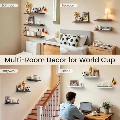 BAYKA Floating Shelves – Rustic Wall-Mounted Storage Set of 3 results