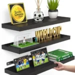 BAYKA Floating Shelves – Rustic Wall-Mounted Storage Set of 3