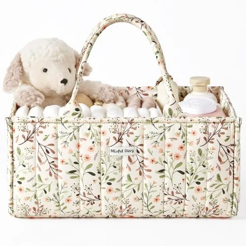 Blissful Diary Floral Diaper Caddy – Stylish Nursery Organizer review
