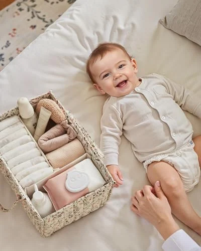 Blissful Diary Floral Diaper Caddy – Stylish Nursery Organizer unboxing