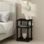 Furinno 3-Tier Open Storage Nightstand – Compact Nightstand Solution