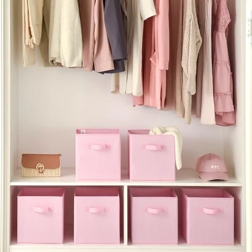 GRANNY SAYS Cube Storage Bins – Foldable Fabric Organizer Set of 6 showcase