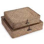 Hipiwe Set of 2 Woven Storage Bins – Natural Seagrass Organizer Baskets