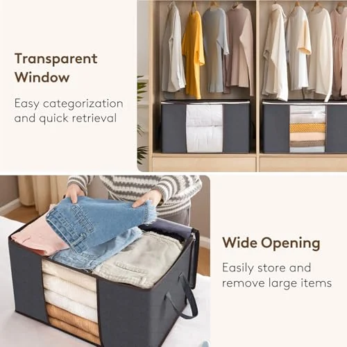 Lifewit 6-Pack Clothes Storage Bins – Foldable Storage with Lids results