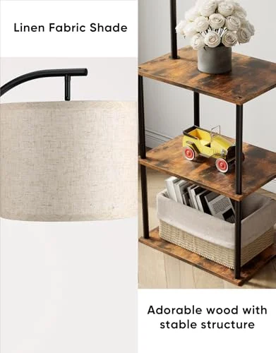 PARTPHONER Floor Lamp with Table – Stylish Lighting and Storage detail
