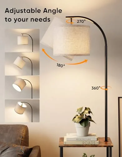 PARTPHONER Floor Lamp with Table – Stylish Lighting and Storage results