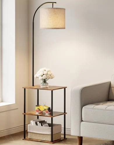 PARTPHONER Floor Lamp with Table – Stylish Lighting and Storage review