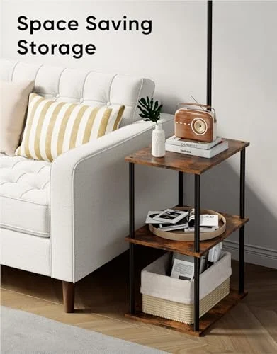 PARTPHONER Floor Lamp with Table – Stylish Lighting and Storage unboxing