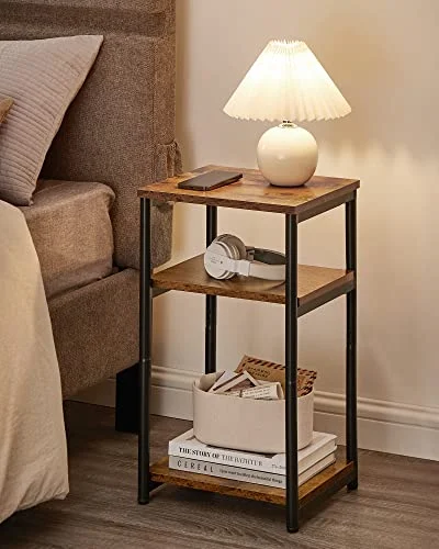 VASAGLE BARNET End Table – Modern Rustic Design for Any Room features