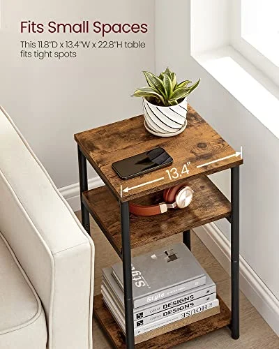 VASAGLE BARNET End Table – Modern Rustic Design for Any Room unboxing
