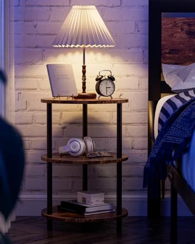 XBurmo Small Round Coffee Table – Industrial Vintage Accent Table unboxing