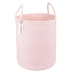 XUANGUO Cotton Rope Laundry Basket – Tall Woven Hamper for Kids