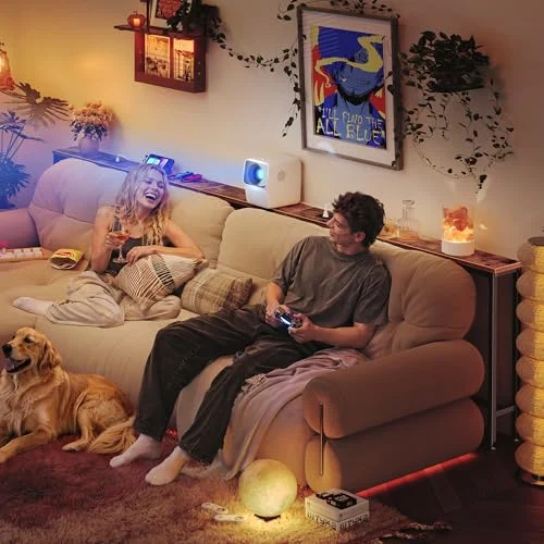 110.2-Inch Behind Couch Table with Power Outlets and USB Ports showcase
