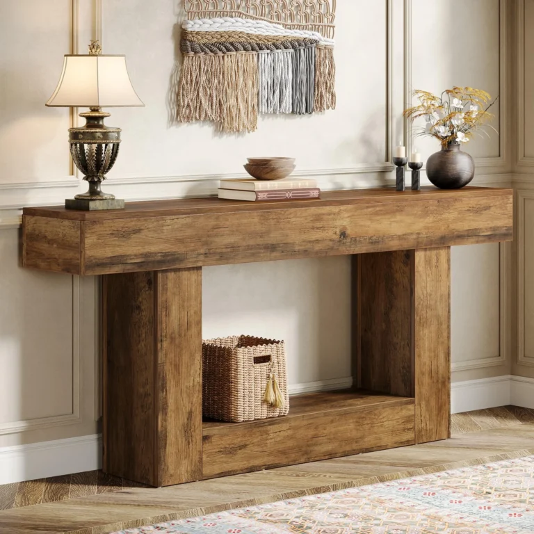2-Tier Entryway Console Table with U-Shaped Base review