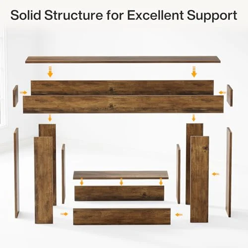 2-Tier Entryway Console Table with U-Shaped Base unboxing