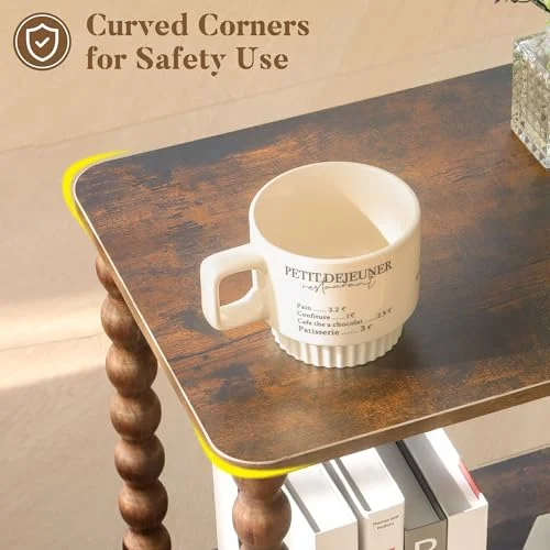 2-Tier Side Table with Storage Shelf for Narrow Living Rooms results