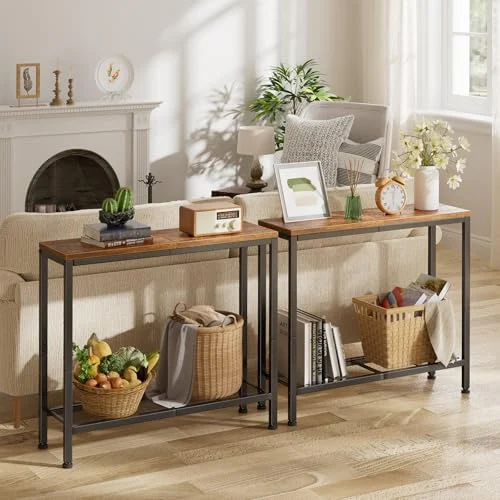 32-Inch Console Table with Storage Shelf for Narrow Hallways unboxing