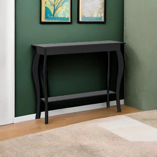 39-Inch Narrow Entryway Table with Curved Legs and Shelves results