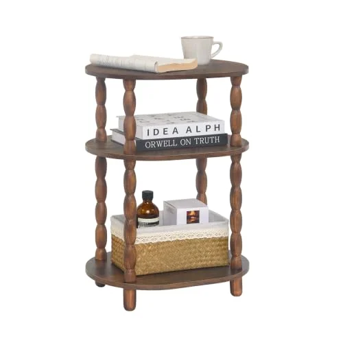 3-Tier Oval Side Table for Rustic Living Room Decor review