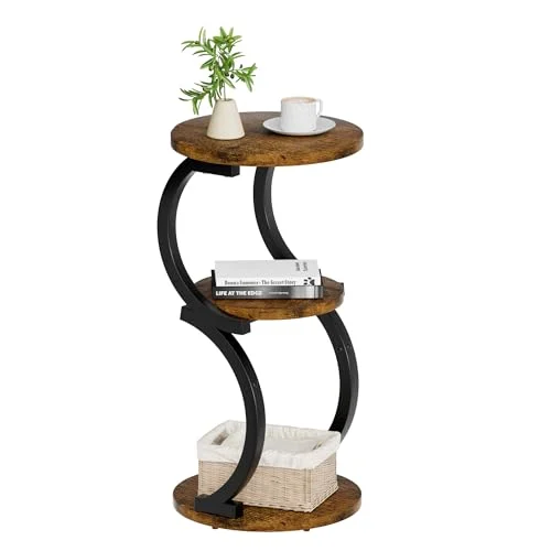 3-Tier Round End Table with Vintage Design for Cozy Bedrooms review