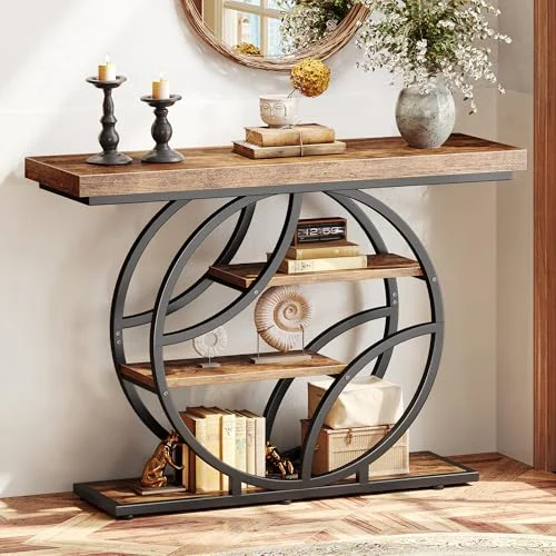 41.3-Inch Console Table with Curved Metal Frame for Hallways review