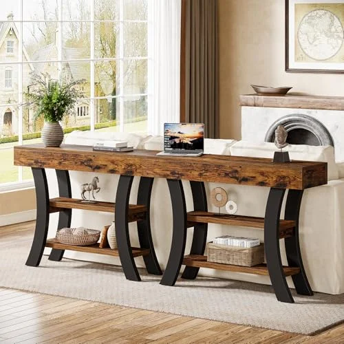 41-Inch Small Console Table with Curved Frame and Storage results