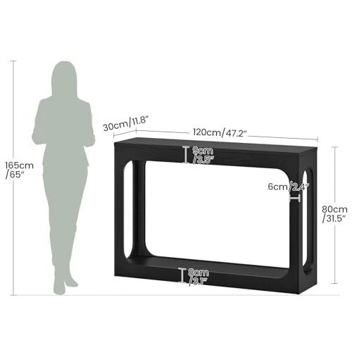 47.2-Inch Console Table with 2-Tier Storage for Entryways detail