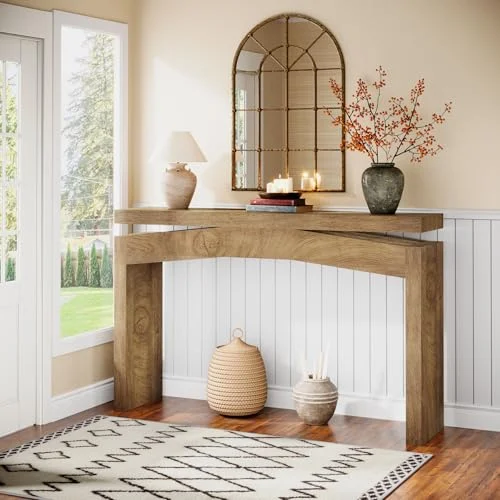 47.2-Inch Farmhouse Console Table with Open Storage features