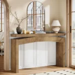 47.2-Inch Farmhouse Console Table with Open Storage