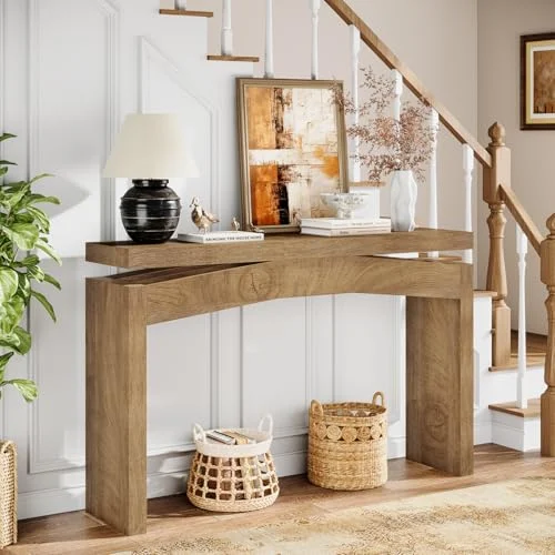 47.2-Inch Farmhouse Console Table with Open Storage showcase