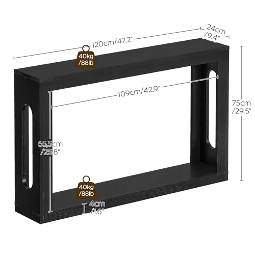 47.2-Inch Wooden Sofa Table with Storage for Hallways detail