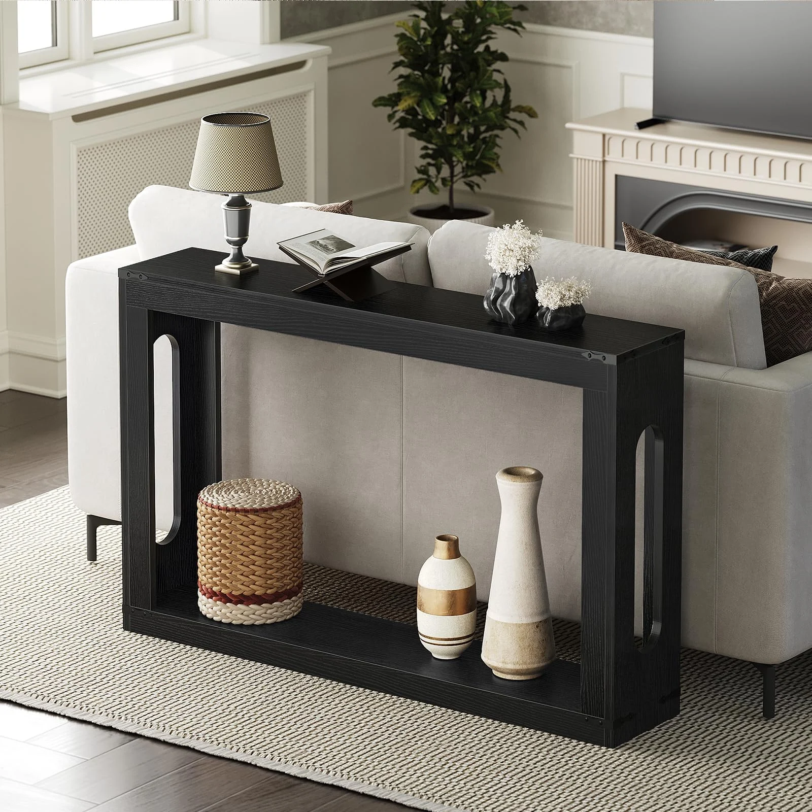 47.2-Inch Wooden Sofa Table with Storage for Hallways review