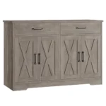 47-Inch Kitchen Sideboard Buffet Cabinet with Storage and Doors