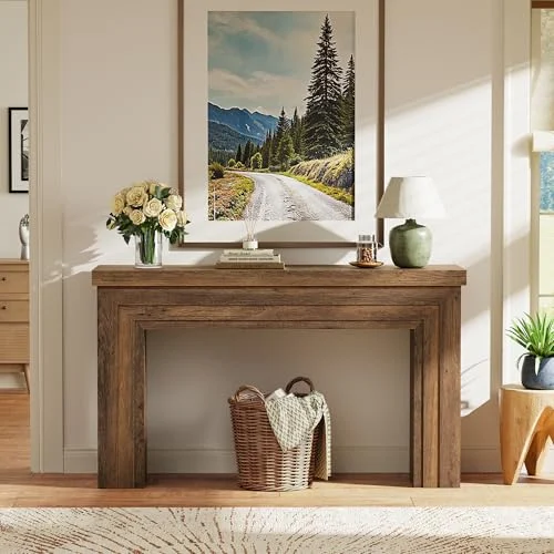 54-Inch Rectangular Console Table for Farmhouse Living Rooms results