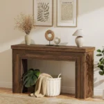 54-Inch Rectangular Console Table for Farmhouse Living Rooms