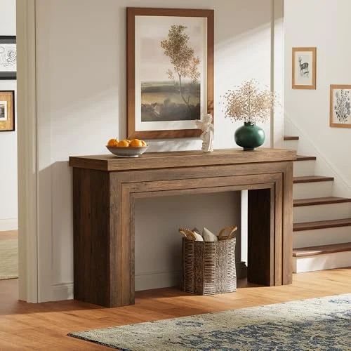 54-Inch Rectangular Console Table for Farmhouse Living Rooms showcase