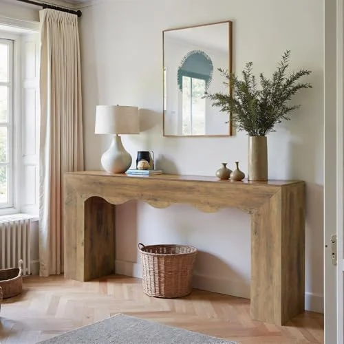 63-Inch Farmhouse Console Table with Storage for Living Room results