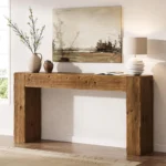 63-Inch Solid Wood Console Table for Easy Assembly