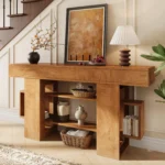 63-Inch Wooden Console Table for Farmhouse Entryways