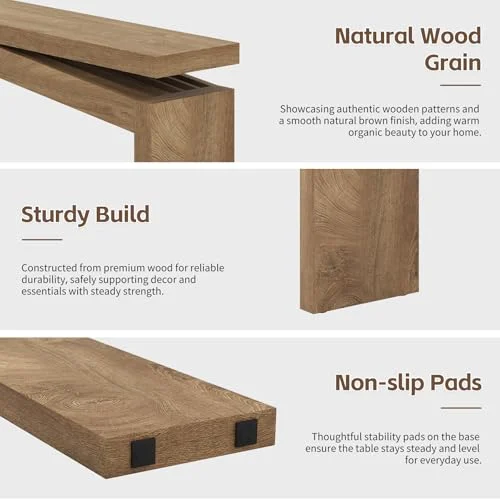 63-Inch Wooden Console Table for Modern Entryways unboxing
