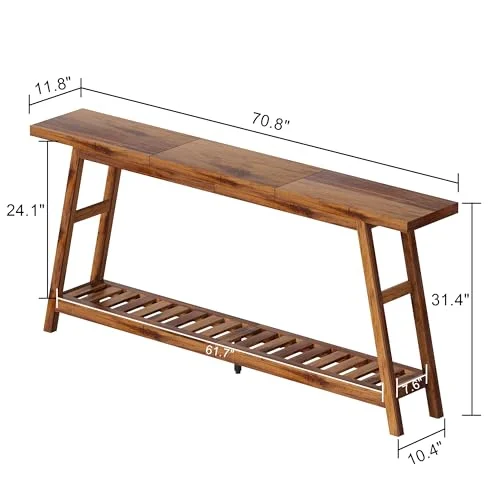 70.9-Inch Console Table with 2-Tier Design for Living Rooms detail