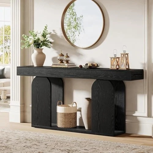 70.9-Inch Extra Long Console Table with Wood Frame and Storage features